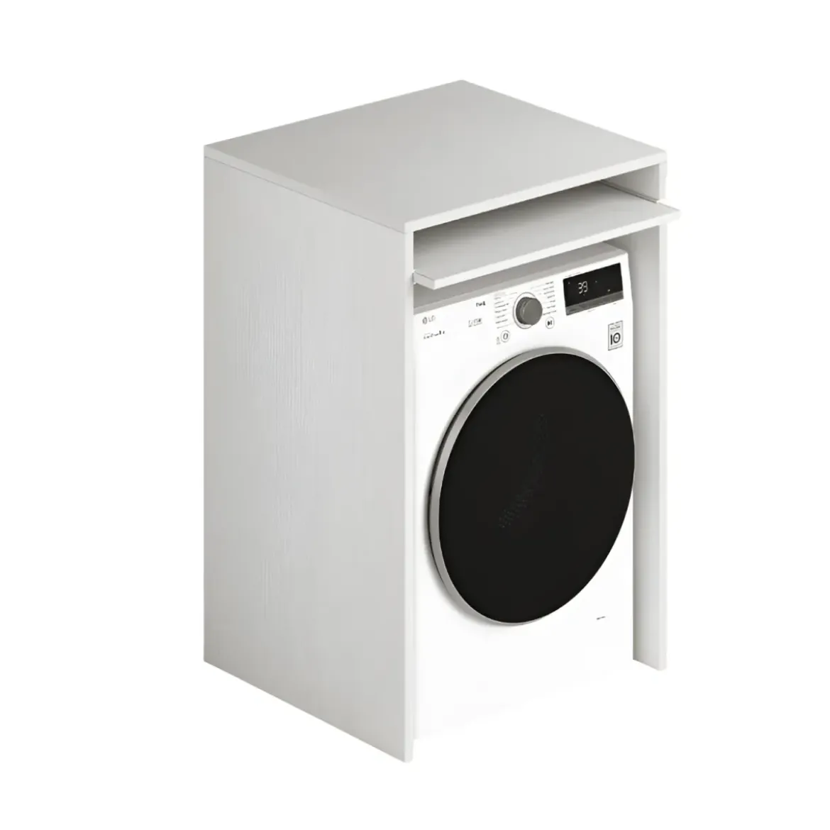 Colonna Copri Lavatrice Asciugatrice Salvaspazio 71x65x210 cm Bianco Frassinato