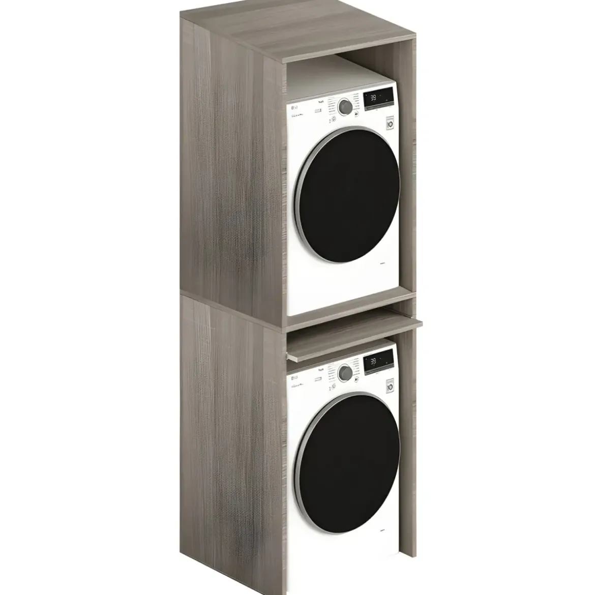Colonna Copri Lavatrice Asciugatrice Salvaspazio 71x65x210 cm Legno Olmo
