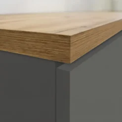 Colonna Portaspezie Antracite Rovere 2 Cassetti Soft Close in Legno