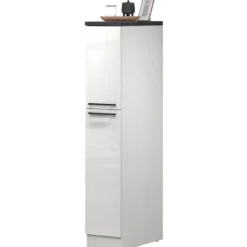 Colonna Portaspezie Bianco Lucido Report 2 Cassetti Soft Close Legno