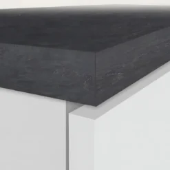 Colonna Portaspezie Bianco Lucido Report 2 Cassetti Soft Close Legno