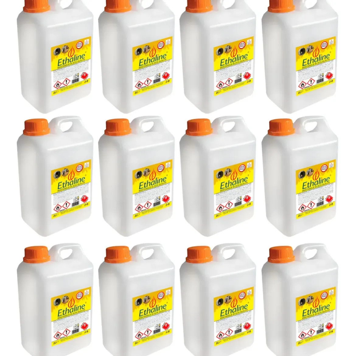Combustibile Bioetanolo 12 Taniche 2L per Biocamini e Biostufe Inodore