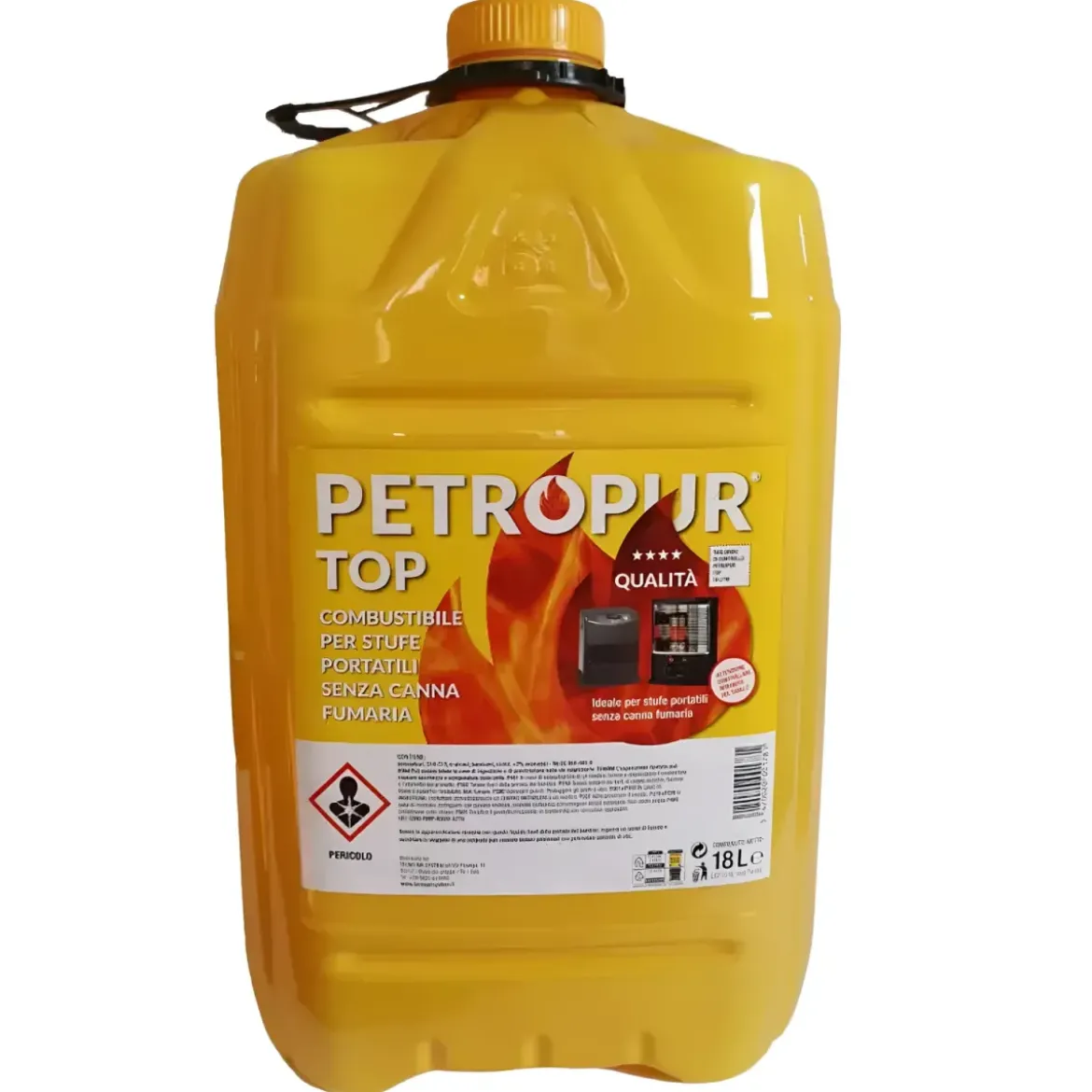 Combustibile Liquido 4 Taniche Riciclabile 18L per Stufa Senza Fumo