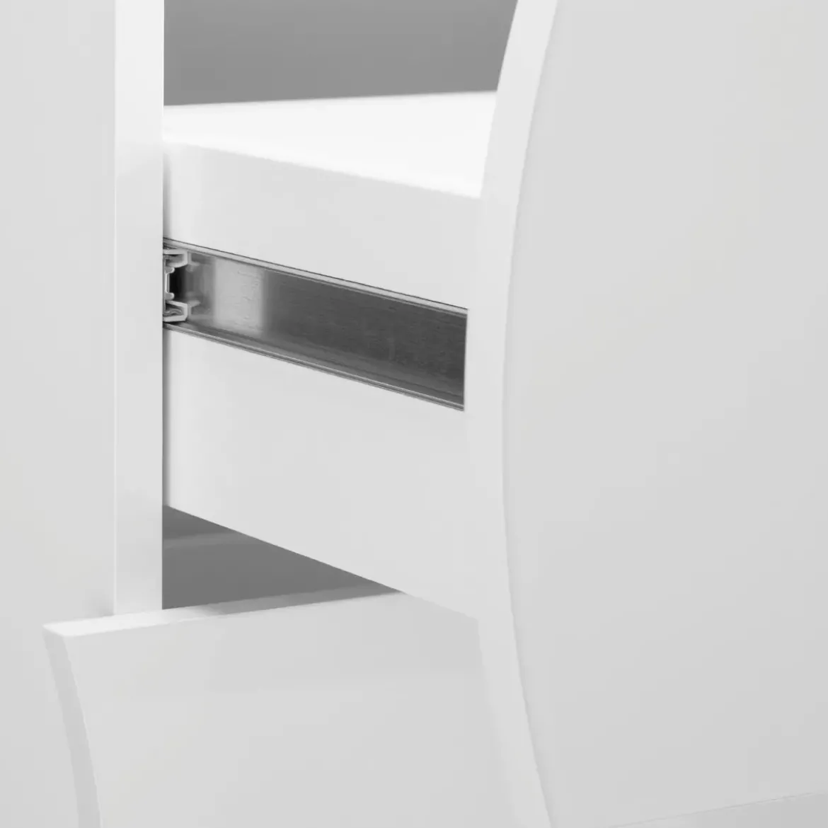Como a 4 Cassetti Cassettiera in Legno Mobile Bianco Lucido da Ingresso