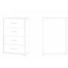 Como Cassettiera Noce 4 Cassetti da Ufficio Camera Documenti in Legno