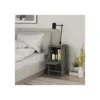 Comodino Antracite con Anta a Ribalta 30x30x55