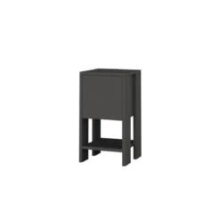 Comodino Antracite con Anta a Ribalta 30x30x55
