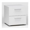 Comodino Bianco 2 Cassetti Cassettiera Camera Letto Studio Moderno Cameretta