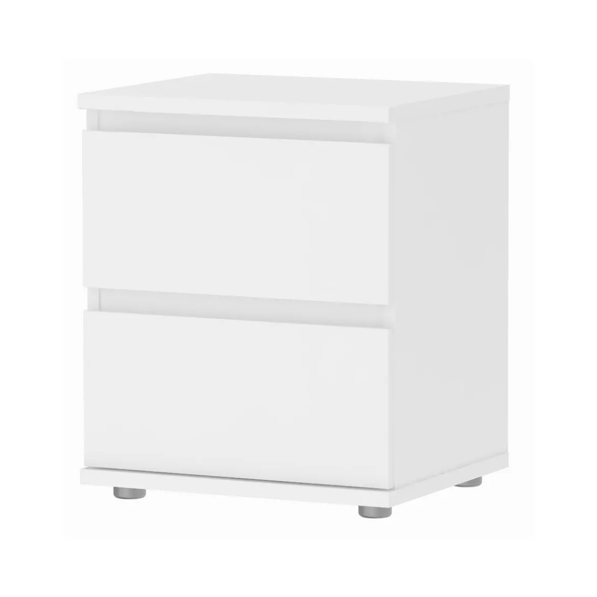 Comodino 40 Bianco 2 Cassetti Design Camera da Letto Moderno Cameretta Bambini
