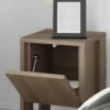 Comodino Camera da Letto Anta a Ribalta Salvaspazio Effetto Noce