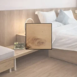 Comodino 1 Cassetto Rovere Artisan per Camera da Letto con Vano
