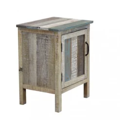 Comodino Colorato Mobile in Legno con 1 Ante Battente per Camera da Letto