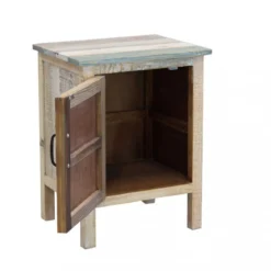 Comodino Colorato Mobile in Legno con 1 Ante Battente per Camera da Letto