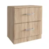 Comodino Rovere 2 Cassetti Camera da Letto Moderno Cameretta Bambini in Legno