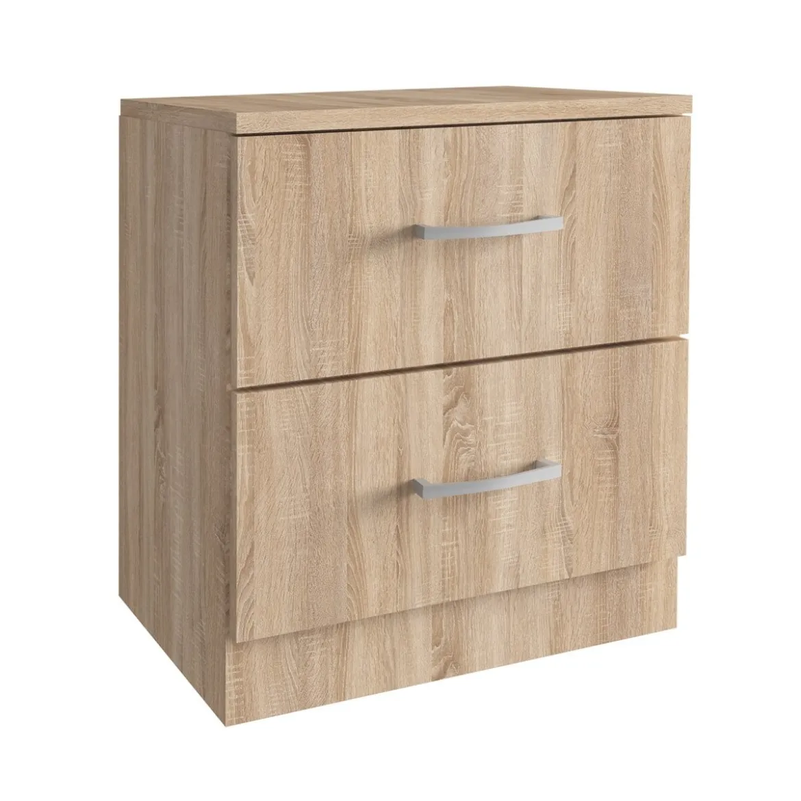 Comodino Rovere 2 Cassetti Camera da Letto Moderno Cameretta Bambini in Legno