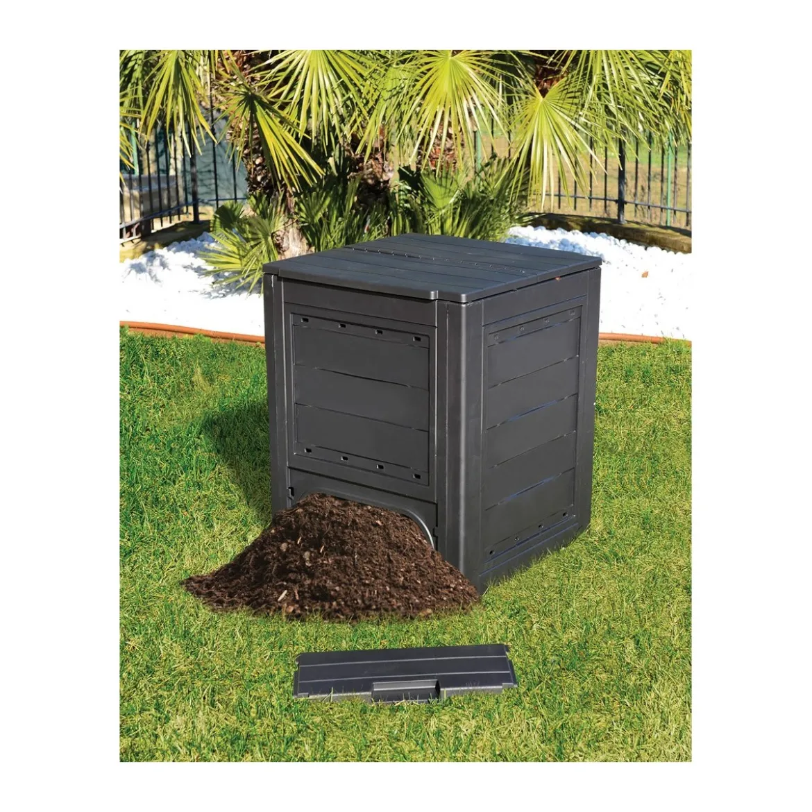 Compostiera da Giardino in Plastica Bio Compost Compostaggio Rifiuti Organici