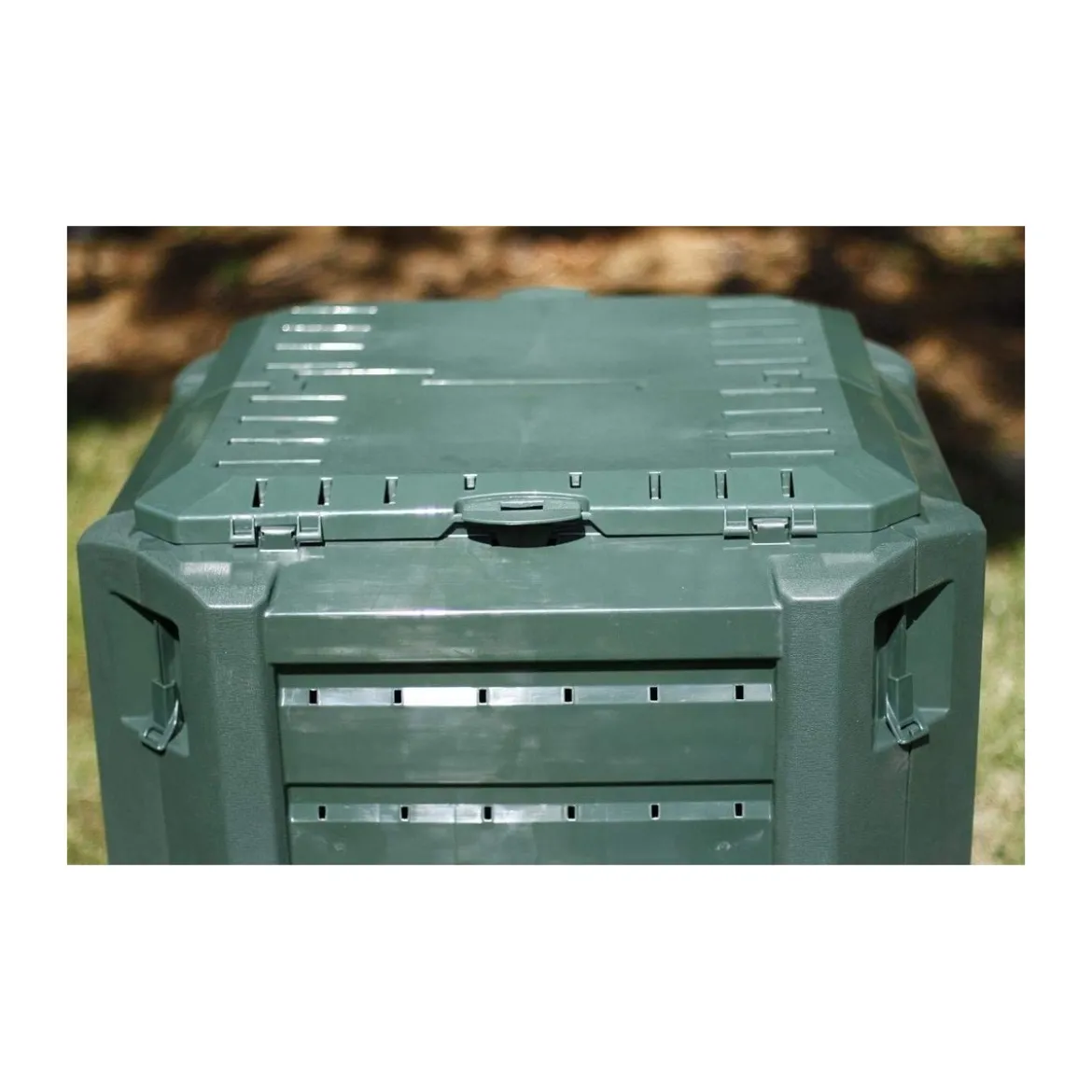Compostiera da Giardino Verde in Plastica Bio Compost Bidone Compostaggio Eco