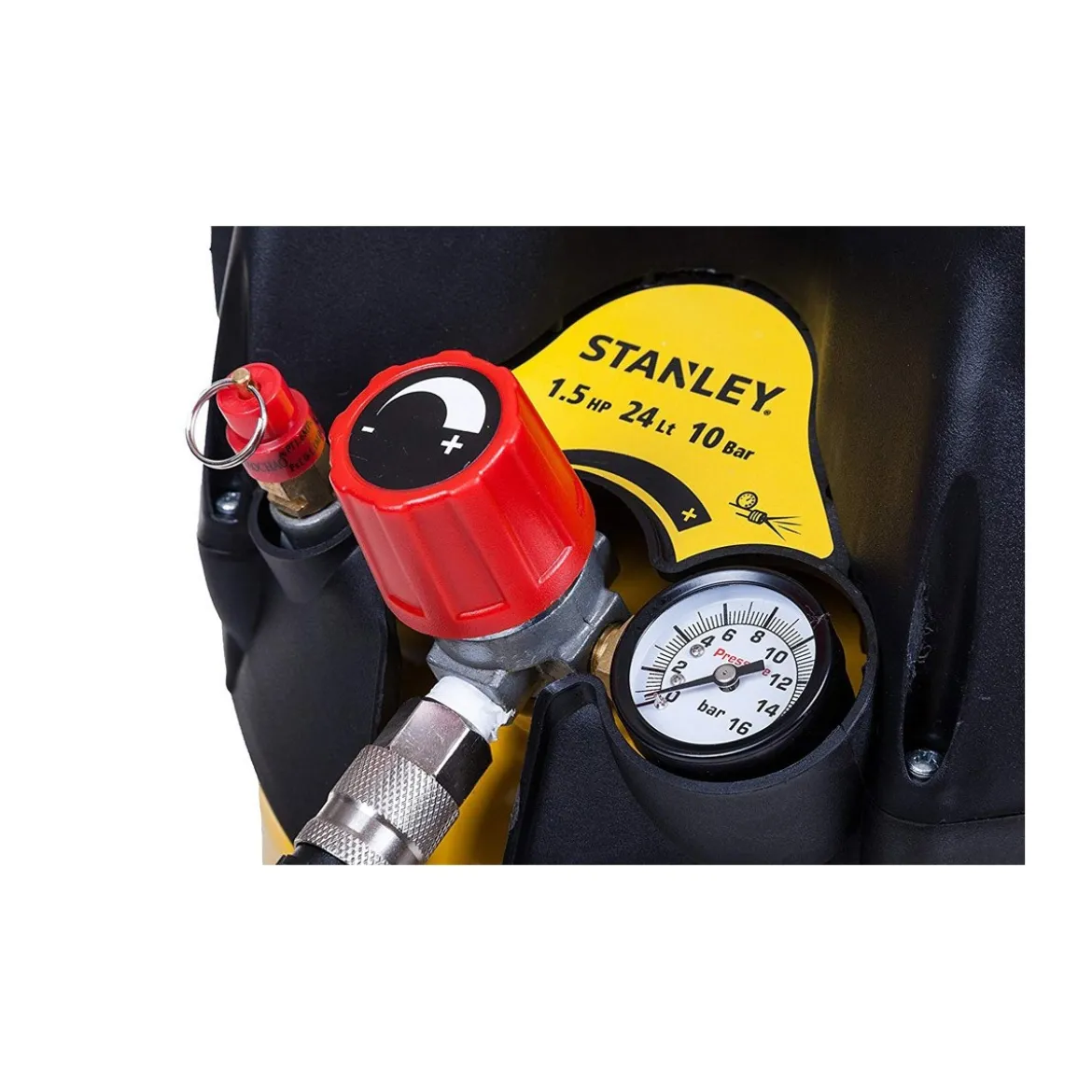 Compressore Aria Stanley 24 Lt Litri Verticale Compatto Elettrico Ruote Valvola