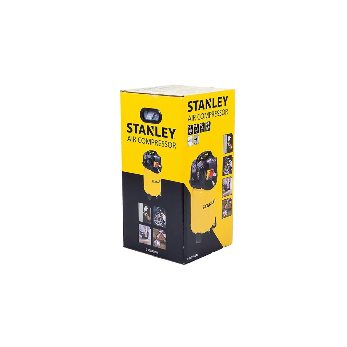 Compressore Aria Stanley 24 Lt Litri Verticale Compatto Elettrico Ruote Valvola