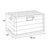 Contenitore Plastica 170 Litri 78x55x52 cm Impilabile con Maniglie
