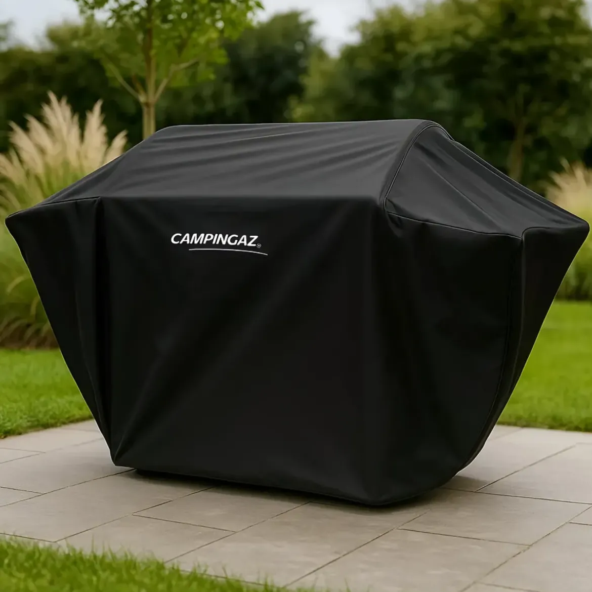 Copertura per Barbecue Impermeabile 146x65x118 cm Poliestere Nero