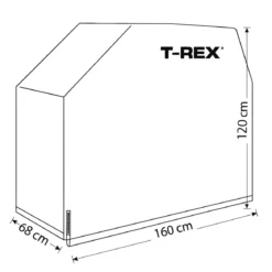 Copertura per Barbecue Impermeabile 160x68x120 cm Poliestere Nero