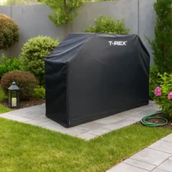 Copertura per Barbecue Impermeabile 160x68x120 cm Poliestere Nero