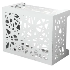 Copri Condizionatore da Esterno Decorazione Alluminio Bianco 86x44x68