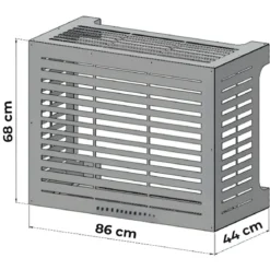 Copri Condizionatore da Esterno Alluminio Bianco 86x44x68 Resistente