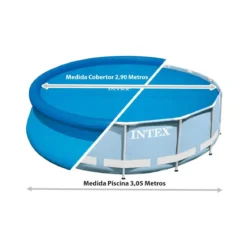 Copri Piscina 549 cm Telo Termico Rotonda Copertura Autoportante Intex Frame