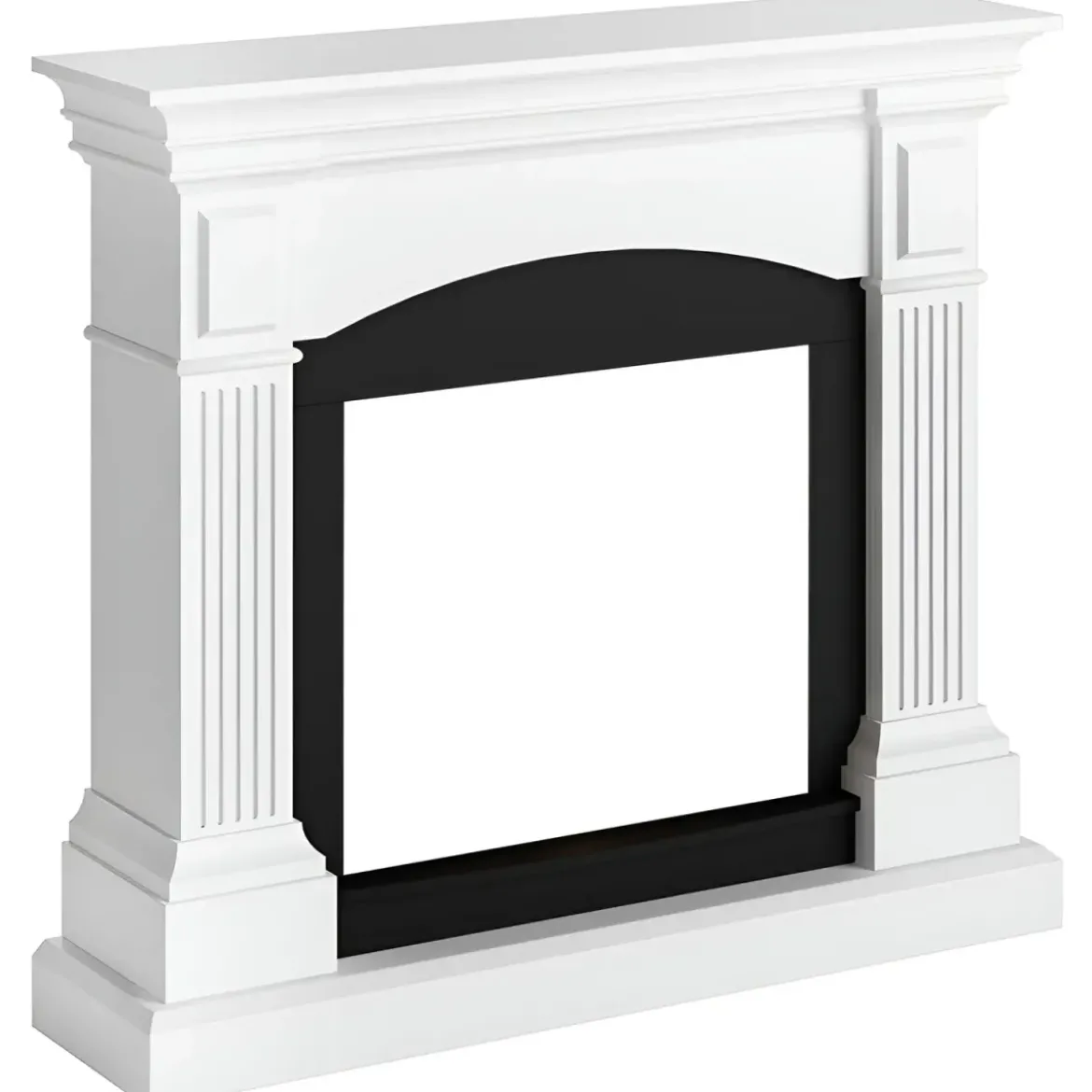 Cornice Decorativa Camino Finto Tagu Magna Bianco in Legno MDF Caminetto