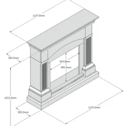 Cornice Decorativa Camino Finto Tagu Magna Bianco in Legno MDF Caminetto
