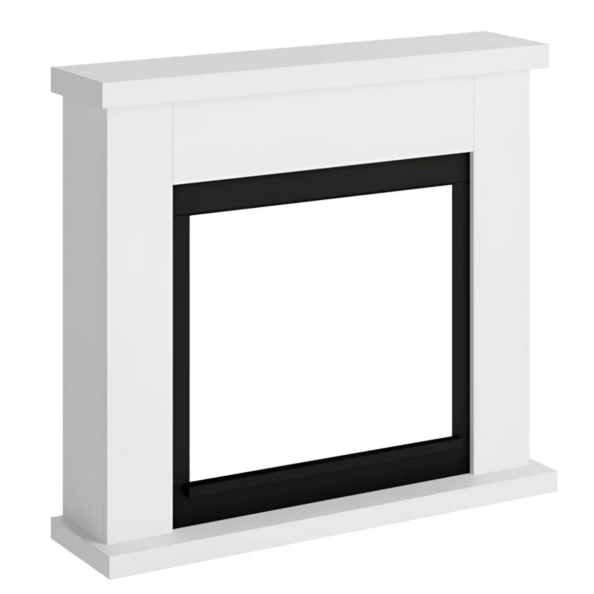 Cornice Decorativa Tagu Frode Finto Caminetto Bianco in Legno da Incasso