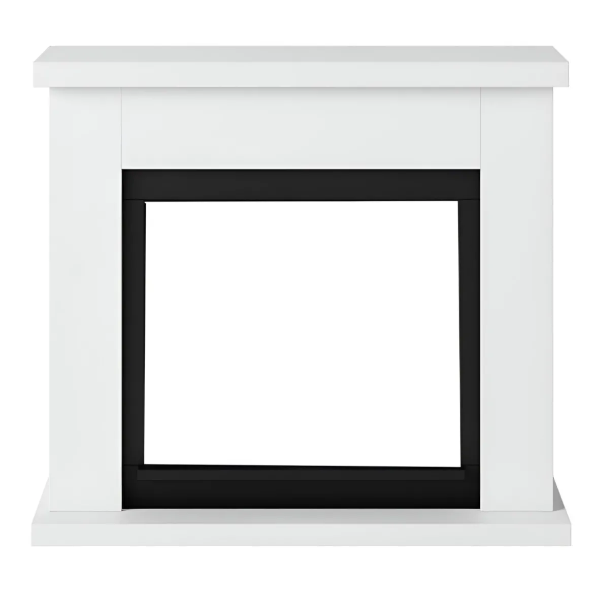 Cornice Decorativa Tagu Frode Finto Caminetto Bianco in Legno da Incasso