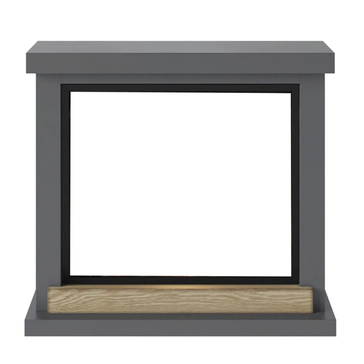 Cornice Finto Caminetto Decorativo Tagu Hagen in Legno MDF Grigio