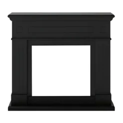 Cornice Finto Camino Nero da Arredamento in Legno MDF Tagu Larsen
