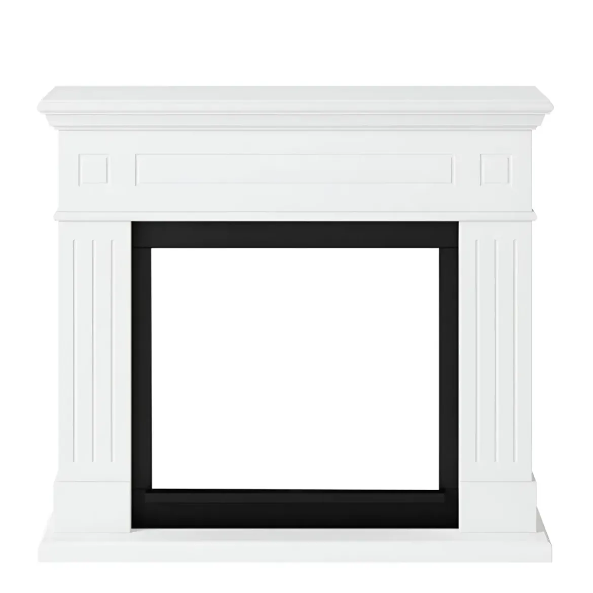 Cornice per Camino Decorativa Tagu Larsen Caminetto in Legno MDF Bianco