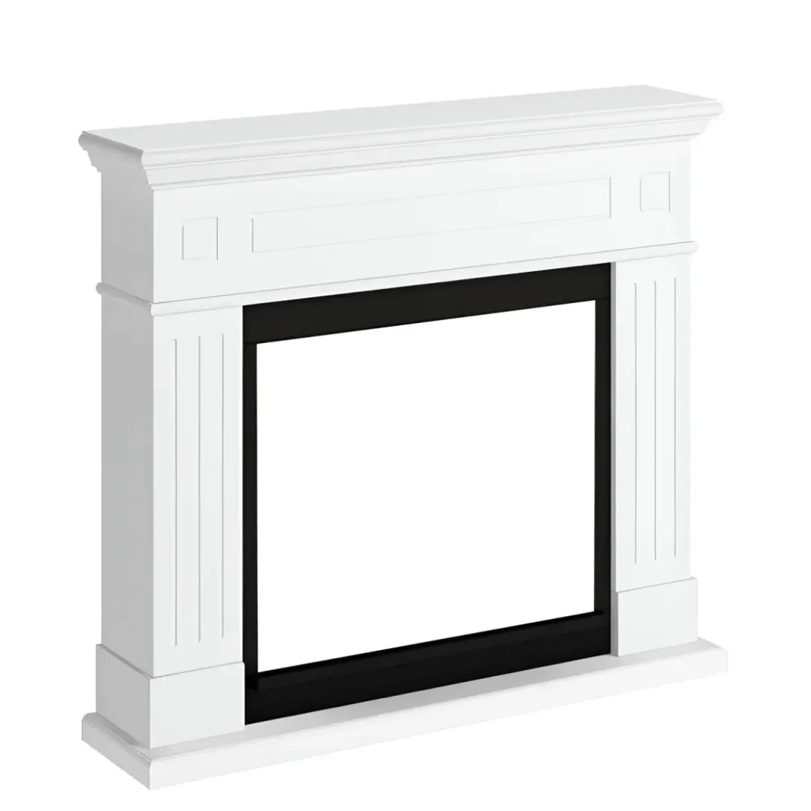 Cornice per Camino Decorativa Tagu Larsen Caminetto in Legno MDF Bianco