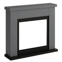 Cornice per Camino Elettrico Tagu Frode Grigia in Legno MDF Caminetto