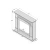 Cornice per Finto Camino Elettrico in Legno Decorativa Tagu Helmi Beige