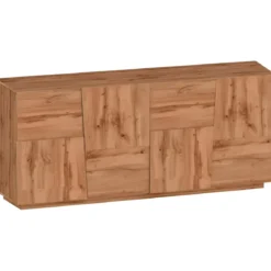 Credenza 4 Ante Rovere Wotan Madia 2 Ripiani Soggiorno Moderno