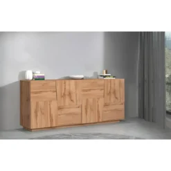 Credenza 4 Ante Rovere Wotan Madia 2 Ripiani Soggiorno Moderno