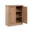 Credenza 2 Ante 80x35x90 cm Legno Rovere Anticato con Ripiani Interni