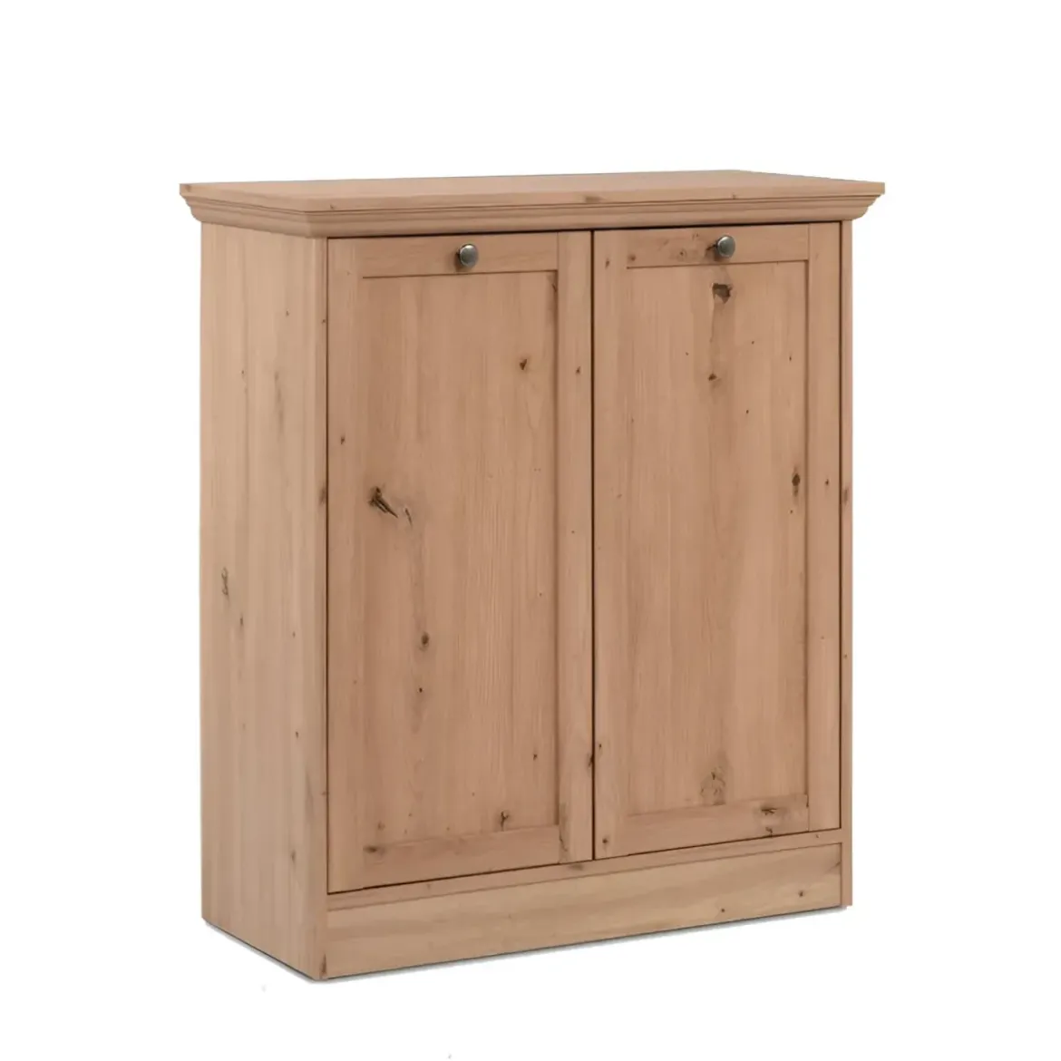 Credenza 2 Ante 80x35x90 cm Legno Rovere Anticato con Ripiani Interni