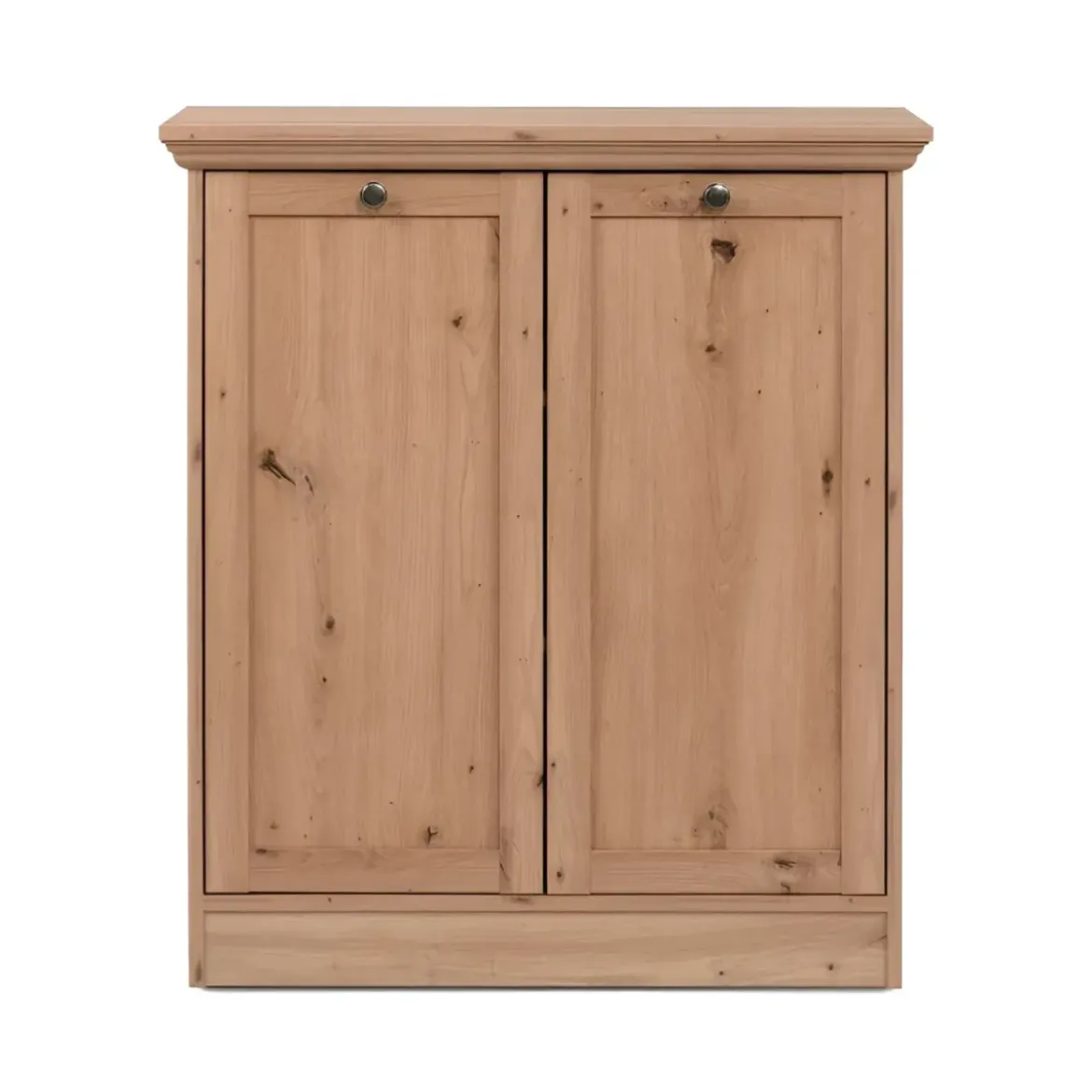 Credenza 2 Ante 80x35x90 cm Legno Rovere Anticato con Ripiani Interni