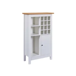 Credenza Cantina Porta Vino Bianco Rovere 76,8 x 33 x 124,4 cm