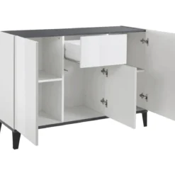 Credenza con 3 Ante 1 Cassetto 120x40x82 Bianco Ardesia