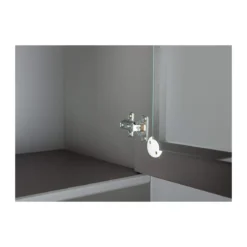 Credenza Grigia Alta Mobile 3 Ante con Cassetti Vetrina Cucina Contenitore Legno
