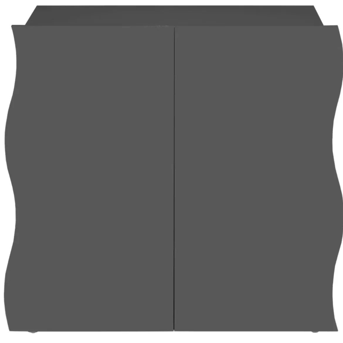 Credenza Multiuso 2 Ante Battenti Mensola Antracite Madia in Legno