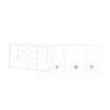 Credenza Nero Grigio 2 Ante 4 Cassetti Madia Mobile Contenitore Salotto